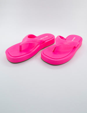 Surfs Up Pink Flatform Flip Flop Sandals