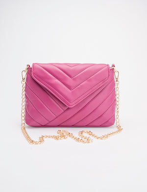 THE RUE VIOLET QUILTED PU CHAIN CROSSBODY BAG