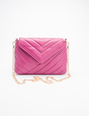 THE RUE VIOLET QUILTED PU CHAIN CROSSBODY BAG