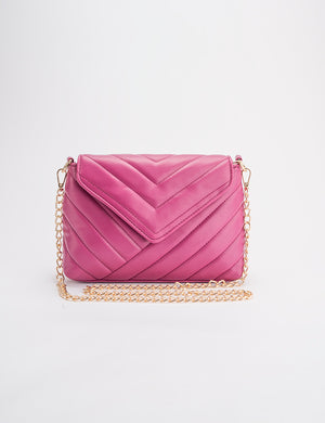 THE RUE VIOLET QUILTED PU CHAIN CROSSBODY BAG