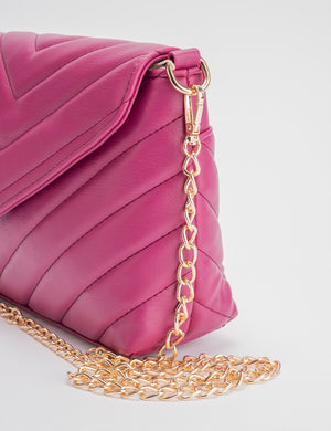 THE RUE VIOLET QUILTED PU CHAIN CROSSBODY BAG