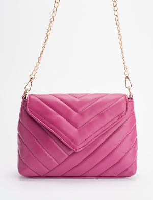 THE RUE VIOLET QUILTED PU CHAIN CROSSBODY BAG